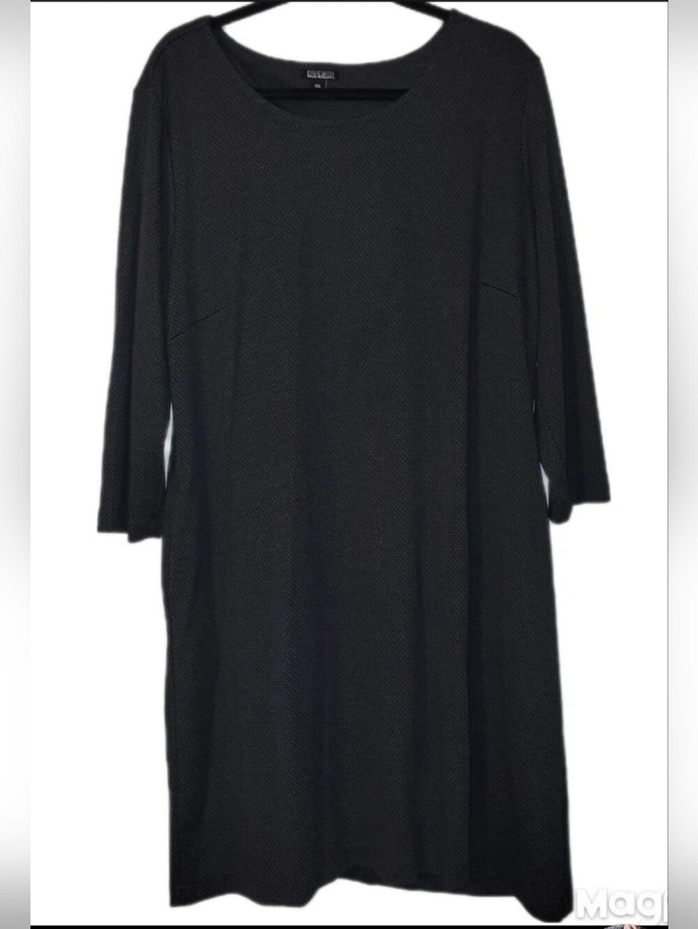 Nicole Miller Original Dark Gray Textured Pop Over Long Sleeve XXL Pockets Knit